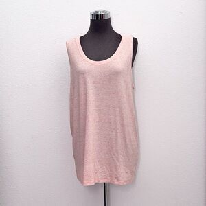 Athleta Tank Top Women M Peach Scoop Neck Jersey Knit Stretch